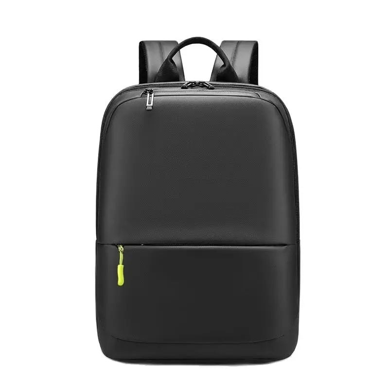 Mochila de negócios unissex, impermeável, com capacidade de 18L e compartimento para laptop, feita em couro rachado.

