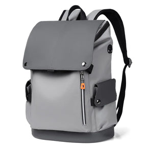 Mochila inteligente impermeável com porta USB, design moderno unissex para trabalho, viagem e uso diário.

