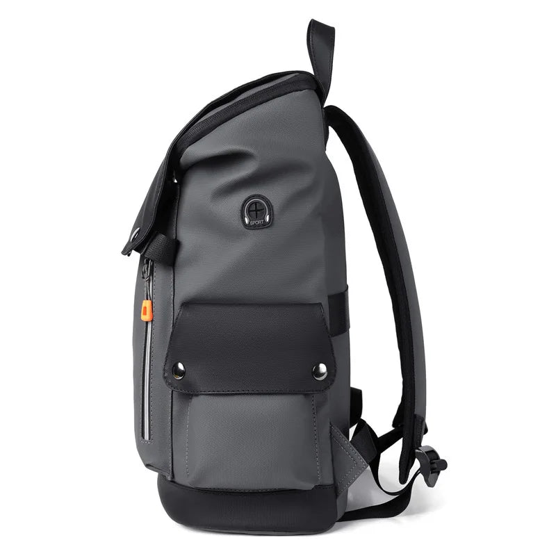 Mochila inteligente impermeável com porta USB, design moderno unissex para trabalho, viagem e uso diário.